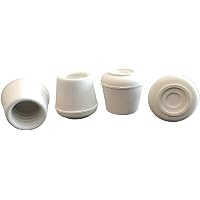 SoftTouch 4440695N Rubber Leg Tips – 4-Pack, Fits 1" Diameter Legs, Black