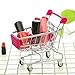 2017 Hot Sale!!!Elevin(TM) MINI Shopping Cart Kids Toy Creative Desktop Shelves Puff Storage Rack Size: 12cmX9.5cmX5cm Jewelry Storage Office Supplies (Pink)