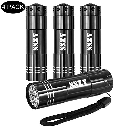 SSZY 4 Pack Mini Flashlight, Super Bright LED Small Flashlight, Aluminum Bulk Flashlight 40 lumens EDC Flashlight With Lanyard, Powered by 3AAA Battery (Not Included), Father's Day Gift