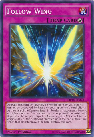 Yu-Gi-Oh! - Follow Wing (MP16-EN224) - Mega Pack 2016 - 1st Edition - Common