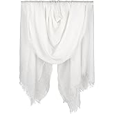 Iristide Women Summer Scarfs Large Long Lightweight Linen Beach Gauze Shawl Wrap 75”×43”