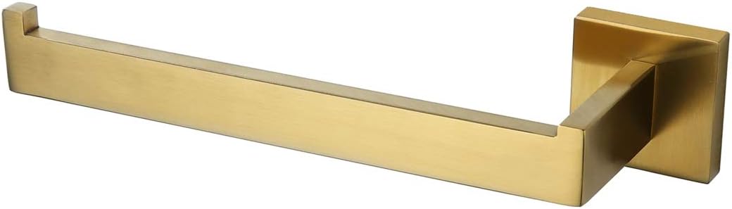 VELIMAX Premium Stainless Steel Hand Towel Holder Wall Mounted Towel Ring Modern Hand Towel Holder for Bathroom Kitchen, Left-Opening, Brushed Gold Finish: Home & Kitchen