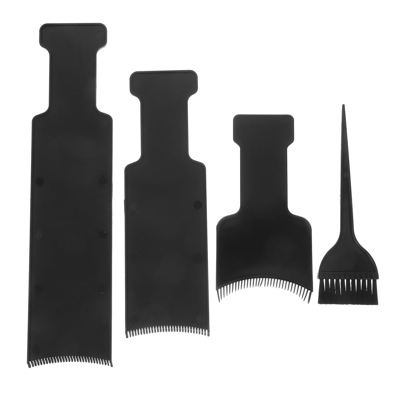 Lurrose Hair Dyeing Board Comb Set 4 Pieces Balayage Highlight Paddle Brush Hair Colouring Tools for Salon and Home Use 13.78X3.23 Inches