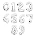 Ecape Silver Number Balloons,32 inch 0-9 Helium Foil Party Mylar Balloons Birthday Decorations (Silver-Two)