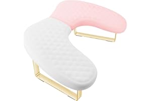WENXINTEK Nail Arm Rest,Soft Memory Foam U-shaped Nail Hand Rest Cushion for Acrylic Nails,Nail Arm Rest Stand with Inclined Legs,Anti-slip Bracket,Manicure Salon Home Nail Tech Use (Patchwork Color)