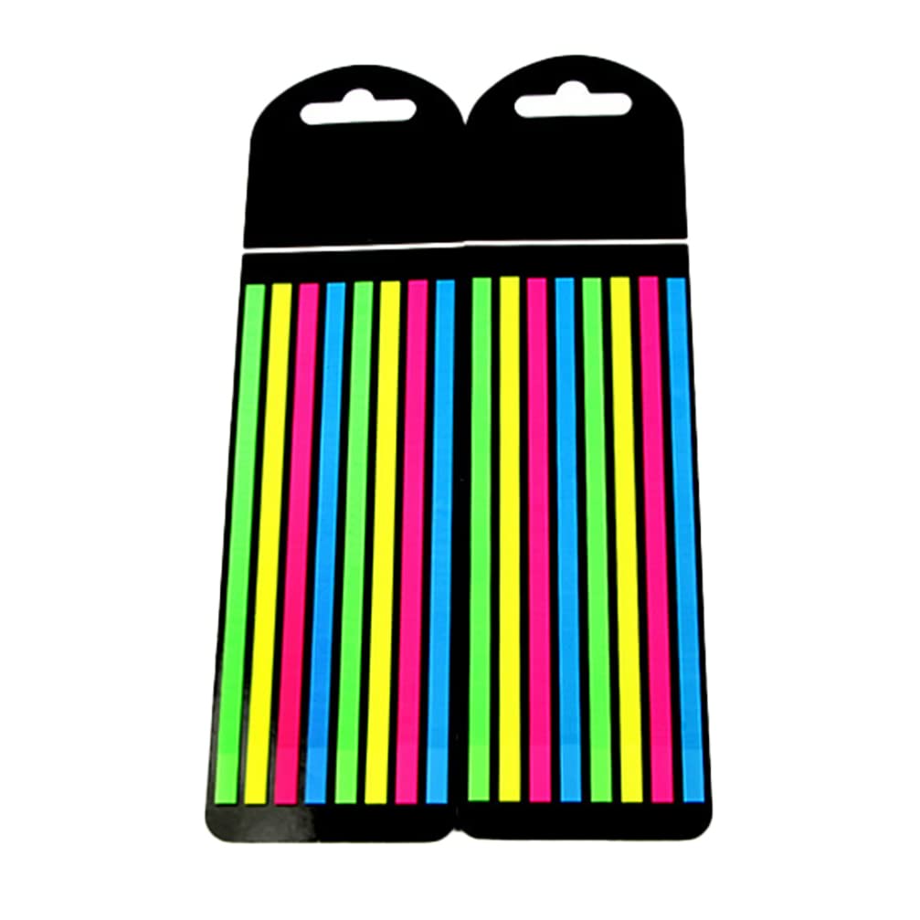 NUOBESTY 2pcs Highlighter Strips Fluorescence Page Markers Great for Journaling, Planners, and Reading