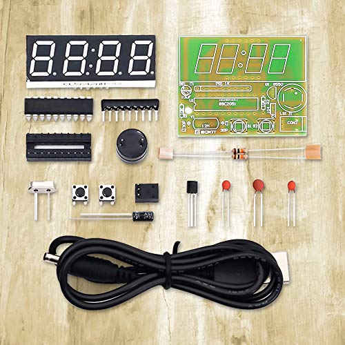 MiOYOOW 4Digit Digital Clock Kits with PCB, DIY Alarm Clock Soldering