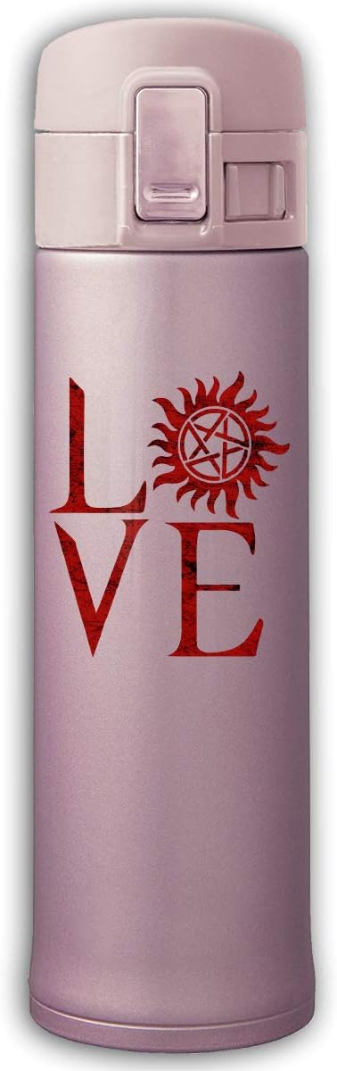 Love Supernatural Stainless Steel Vacuum-Insulated Mug - BPA Free - Thermos Cup With Bounce Cover