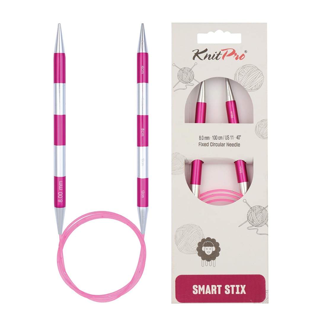 KnitPro Smartstix Fixed Circular Needles 40" (100cm) | 8.00mm — image 1