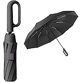 FlyNautics Foldable Umbrella for Travel,42“ Lightweight Automatic Open Close Umbrella, 10 Ribs Portable Rain Sunshine Wind Pr