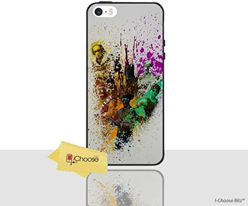 Fortnite Case Phone Cover for Apple iPhone 5s 5 SE Fortnite Silicone Phone Case/Gel Cover for Apple iPhone 5s 5 SE/Screen Protector & Cloth/iCHOOSE/Paint Splatter