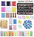 EDsports 22 Pack Slime Making Kits Supplies,Fishbowl Beads,Foam Balls,Glitter Shake Jars,Fruit Flower Candy Slices Accessories,DIY Art Craft for Homemade Slime, Wedding and Party Decoration
