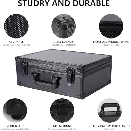 Toploader Storage Box for 3" x 4" 35pt Rigid Card, Trading and Sports Card Hard Case Holds 600+ Toploaders, 38 * 27 * 14Cm Black