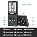 RUIZU X02 8GB MP3 Player Classic Style with FM Radio, Voice Recorder, E-Book, Video Play, Ultra Slim Player with 1.8’’ Screen, Support up to 128GB Micro SD Card, Black