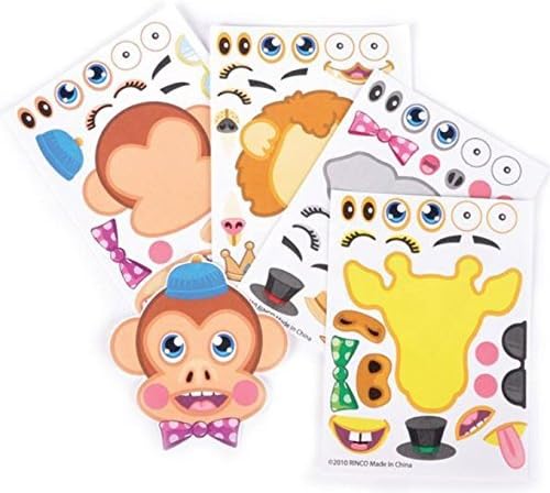 Make-a-Zoo Jungle Animal Sticker 36 Sheets New- Great for Kids, Parties,Birthdays, Gift Ideas, Party Supplies, and more!