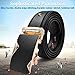 Belts Mens Leather Ratchet Comfort Cilp Adjustable Automatic Sliding Buckle Fashion Dress Belt 1.38 inches Width Black