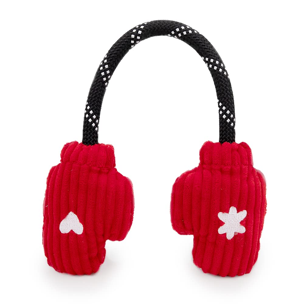 Zippy Paws ZP742 Holiday RopeTugz - Mittens Dog Toy, 300g – Festive, Durable Tug Toy for Interactive Play – Perfect for Holiday Fun