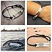 4x Leather Bracelet Adjustable Silver Motivational Inspirational Beautiful #1