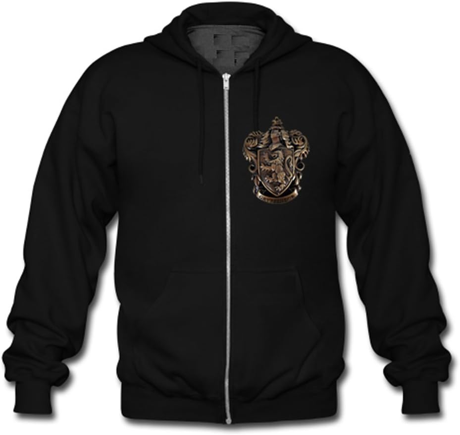 Harry Potter Gryffindor Custom Men's Hoody Zip Hoodie Sweatshirt Black Small