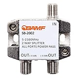 BAMF 2-Way Coax Cable Splitter Bi-Directional MoCA 5-2300MHz