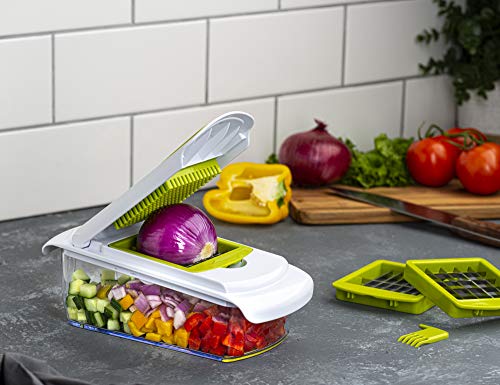 Tiabo Vegetable Chopper Slicer Dicer - Onion Chopper 3 Blade Chop Slice Dice - No More Tears Onion Slicers Choppers - Cheese - Onions - Fruits Vegetable Cutter