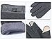 FAPIZI Winter Mens Full Finger Smartphone Touch Screen Cashmere Gloves Mittens (Gray)