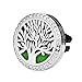 Essential Oil Diffuser Vent Clip with 10 Refill Pads,Horsky Car Air Vent Aromatherapy Fragrance Perfume Air Freshener Locket with Glass Diamonds 4 Stainless Steel Feet-Tree of Life (Tree of Life)