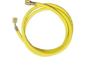 UHANBUT AC Refrigerant Charging Hose, 60 Inch 800 PSI Working Pressure Tube HVAC Refrigerant Hose with 1/4" SAE Flare, Manifold Gauge Hoses for R134A, R410A, R22 Air Conditioner System
