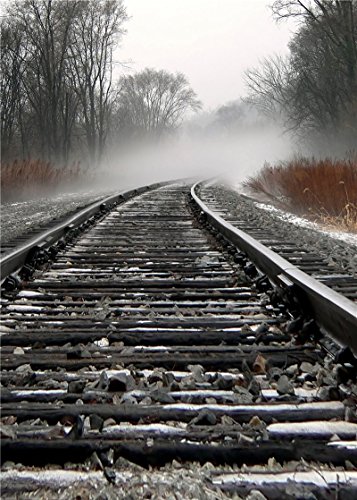 Daniu Railway Black Retro Photography Backdrop Vinyl Photo Props 150X210cm Photo Studio Background for Children 3091