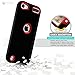 iPod Touch 5th Case, MagicMobile® Premium Dual Heavy Duty Hybrid Shockproof Resistant Armor Protective Case Cover for Apple iPod 5th Generation Black Rugged Silicone Layer and Red Hard Plastic