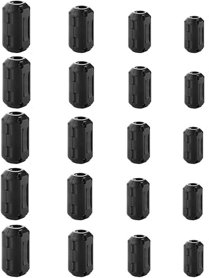 Amazon Com Fiotok 20pcs Clip On Ferrite Ring Core Black Rfi Emi