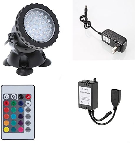 1Pcs Remote Control Underwater 12V Waterproof Submersible RGB LED Spot Light for Aquarium Garden Pond Pool Fountain Fish Tank