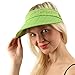 UPF UV Sun Protection Wide Brim 100% Cotton Beach Pool Visor Golf Cap Hat Lime