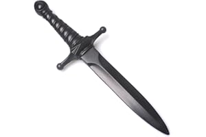 Hoappa Hard Foam Dagger for Martial Arts Weapons, Realistic Fake Short Sword Prop for Costume Accessory