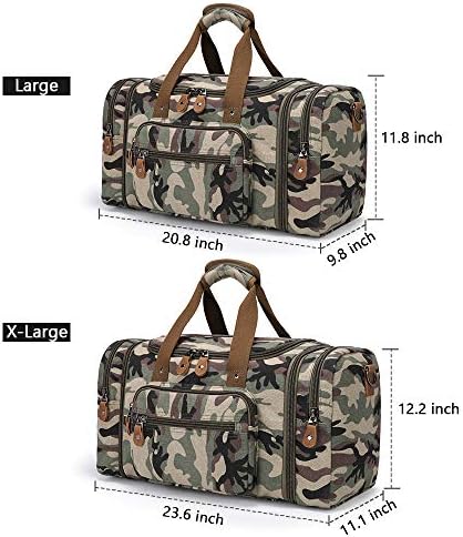 Plambag Canvas Duffle Bag for Travel, 60L Duffel Overnight Weekend Bag(Camouflage) 6 Plambag Canvas Duffle Bag for Travel, 60L Duffel Overnight Weekend Bag(Camouflage)