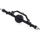 AMK CNC Aluminum Alloy Complete Rear Axle for 1/10 RC Crawler RC4WD Ge-Lande II TF2 D110 Yo-ta II Axles (Black)