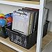 Begale Large Plastic Storage Bins Basket Organizer, Black, Set of 3