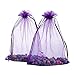 Organza Bags 100pcs 4 x 6 Inch Gift Bags Organza Drawstring Pouch Jewelry Party Wedding Favor Party Festival Gift Bags Candy Bags (Purple)
