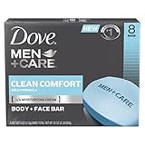 Dove Men+Care Body and Face Bar, Clean Comfort 4 oz, 8 Bar
