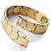 INBLUE Men's Stainless Steel Bracelet Link Gold Tone Greek