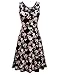 Herou Women Sleeveless Beach Casual Flared Floral Tank Dress (Flower-C, Small)