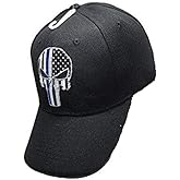 AES Thin Blue Line Demon Ball Cap Hat Police Officer Law Enforcement USA Flag