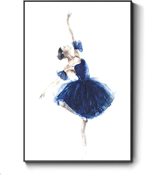 Amazon バレエアールデコペインディングビューティーキャラクターダンス教室絵画リビングルームベッドルーム壁画ダンス女の子フレーム絵画 0312 Color A Size 60 80cm アートフレーム ポスター オンライン通販