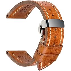 REZERO Handmade Genuine Leather Watchbands 22mm
