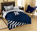 MLB New York Yankees Twin Bed in a Bag with Applique Comforter