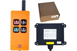 TEELODANE HB-2S Industrial Wireless Crane Remote Control 12V 24V Lift Hoist Radio Switch Transmitter and Receiver (1 Transmitter + DC12-24V Receiver)