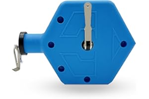 CREAWEA Heavy Duty Chalk Line, Professional Construction Marking Tool, 100-Foot Line, Ergonomic Design, for Measuring and Layout (Blue)