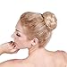 Smilco Braid Fake Hair Bun Hairpiece Extension for Women Short Hair (Blonde)