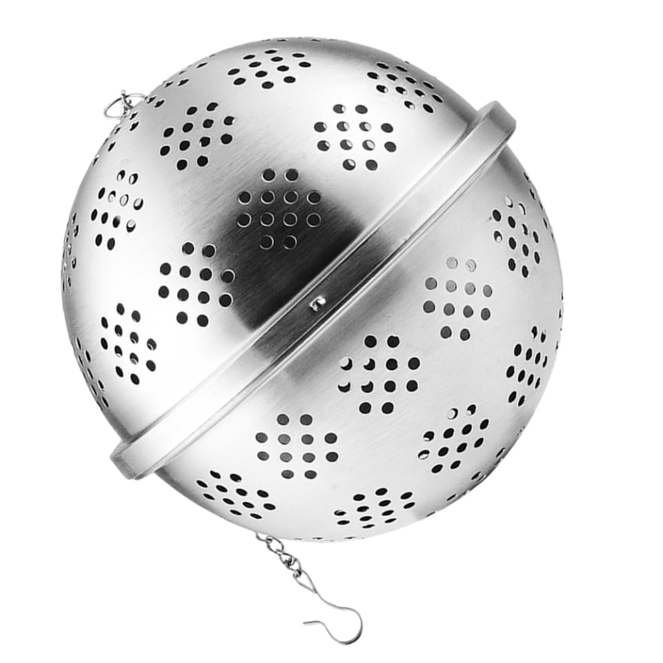 Ciieeo Stainless Steel Tea Infuser Ball 2.36 Inch Fine Mesh Spice Strainer with Hook Chain for Loose Leaf Tea Brewing and Seasoning Filter