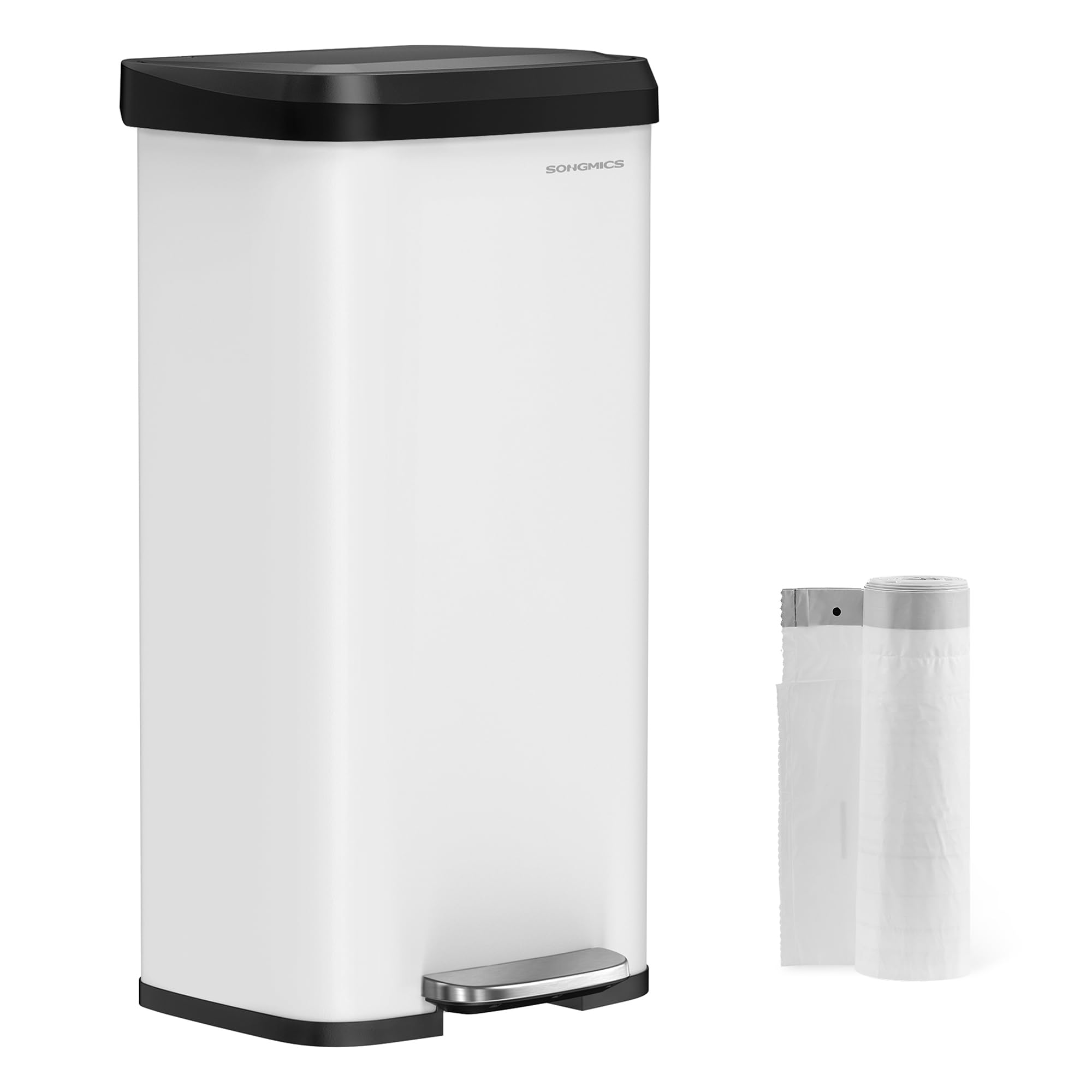 SONGMICS Kitchen Trash Can, 18-Gallon Stainless